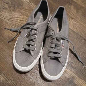 Superga Gray Sneakers Classic Canvas Design Sz.39.5 /8.5-9